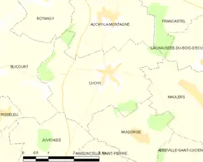 Poziția localității Luchy