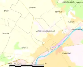Poziția localității Margny-lès-Compiègne