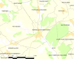 Poziția localității Marseille-en-Beauvaisis
