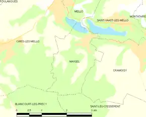 Poziția localității Maysel