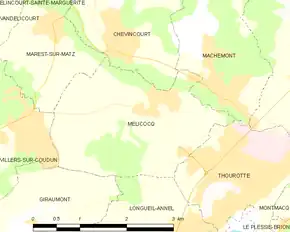 Poziția localității Mélicocq