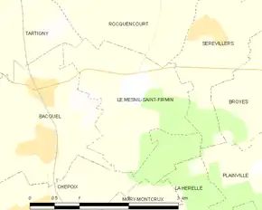 Poziția localității Le Mesnil-Saint-Firmin