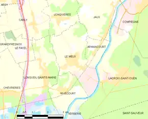 Poziția localității Le Meux