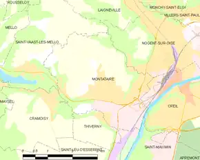 Poziția localității Montataire