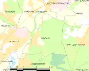 Poziția localității Montmacq