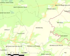 Poziția localității Morienval