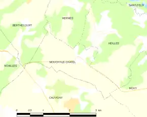 Poziția localității Mouchy-le-Châtel