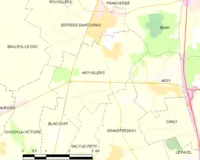 Poziția localității Moyvillers