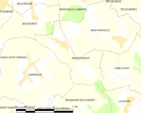 Poziția localității Mureaumont