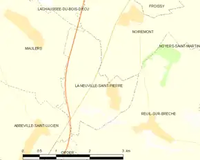 Poziția localității La Neuville-Saint-Pierre