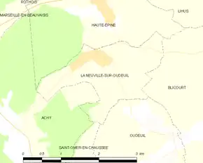 Poziția localității La Neuville-sur-Oudeuil