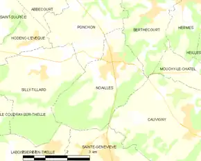 Poziția localității Noailles