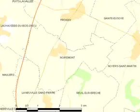 Poziția localității Noirémont