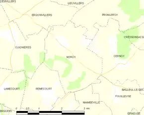 Poziția localității Noroy
