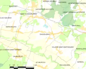 Poziția localității Ons-en-Bray
