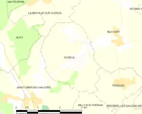 Poziția localității Oudeuil