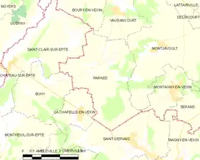 Poziția localității Parnes