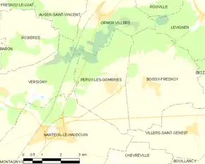 Poziția localității Péroy-les-Gombries