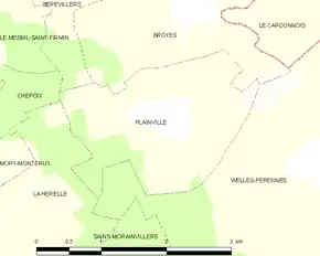 Poziția localității Plainville