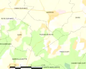 Poziția localității Plessis-de-Roye