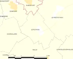 Poziția localității Le Ployron