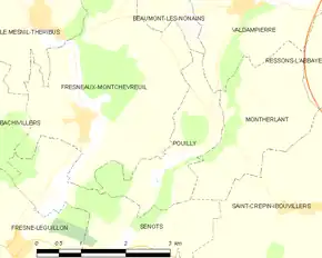 Poziția localității Pouilly