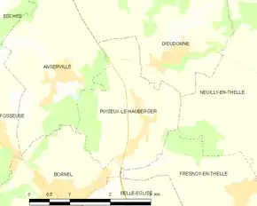 Poziția localității Puiseux-le-Hauberger
