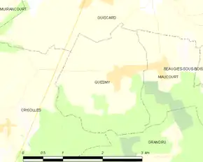 Poziția localității Quesmy