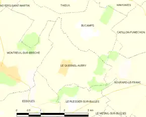 Poziția localității Le Quesnel-Aubry