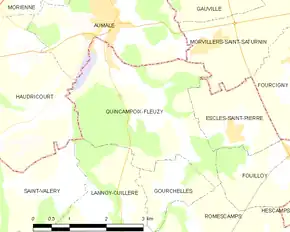 Poziția localității Quincampoix-Fleuzy
