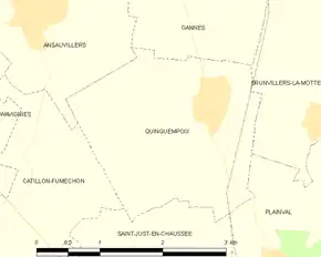 Poziția localității Quinquempoix
