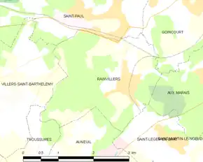 Poziția localității Rainvillers