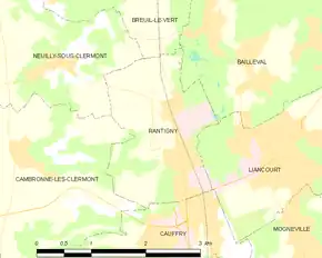 Poziția localității Rantigny