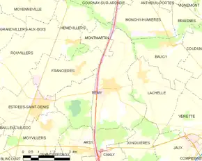 Poziția localității Remy