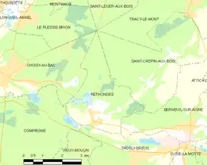 Poziția localității Rethondes