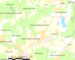Poziția localității Ribécourt-Dreslincourt