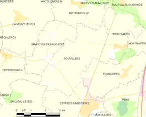 Poziția localității Rouvillers