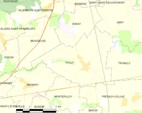 Poziția localității Rully