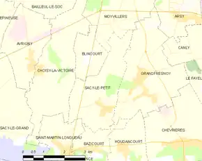 Poziția localității Sacy-le-Petit
