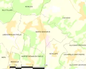 Poziția localității Sainte-Geneviève