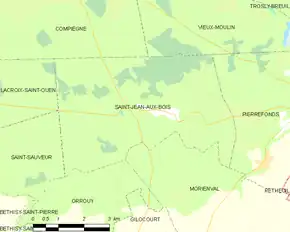 Poziția localității Saint-Jean-aux-Bois