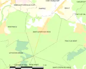 Poziția localității Saint-Léger-aux-Bois