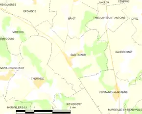 Poziția localității Saint-Maur