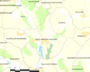 Poziția localității Saint-Omer-en-Chaussée