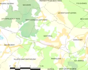 Poziția localității Saint-Paul