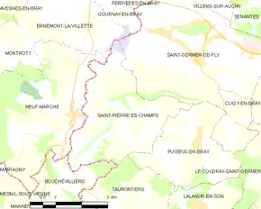 Poziția localității Saint-Pierre-es-Champs