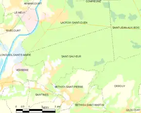 Poziția localității Saint-Sauveur