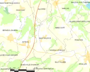 Poziția localității Saint-Sulpice