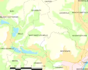 Poziția localității Saint-Vaast-lès-Mello