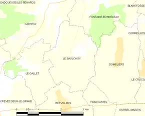 Poziția localității Le Saulchoy